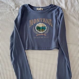 Montana crop top long sleeve